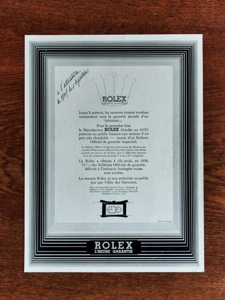ROLEX Vintage Watch Ad - 1932