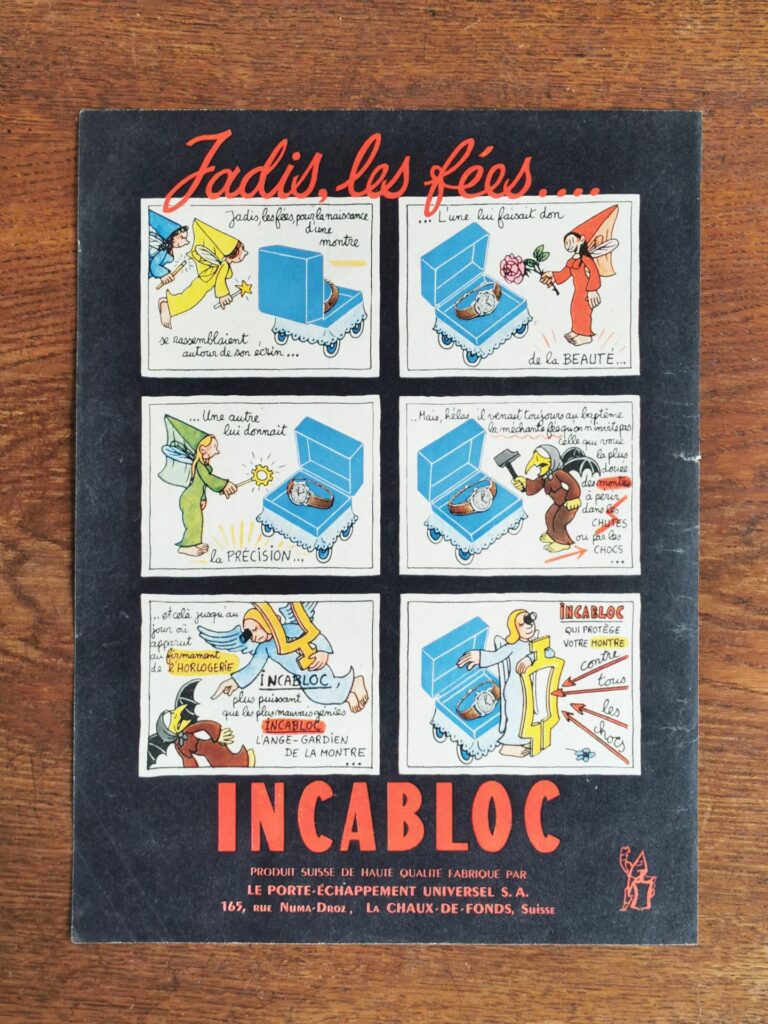 INCABLOC Vintage Watch Ad - 1961