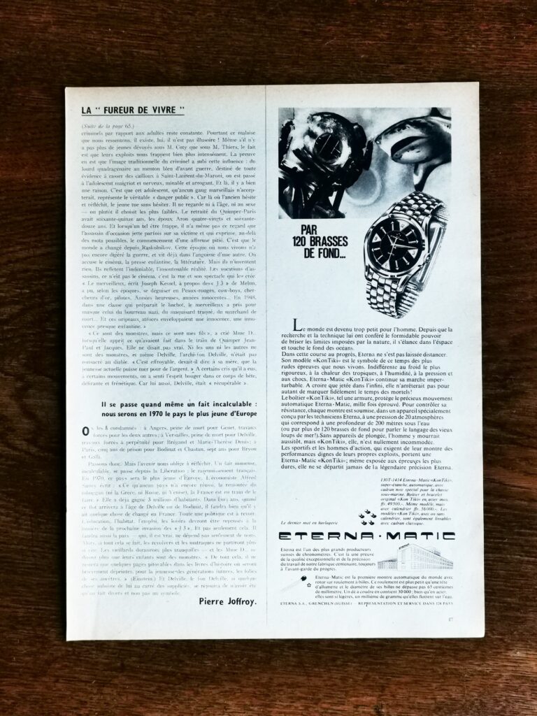 ETERNA Vintage Watch Ad - 1964
