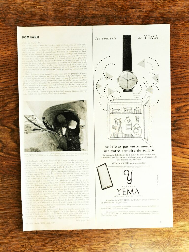 YEMA Vintage Watch Ad - 1954