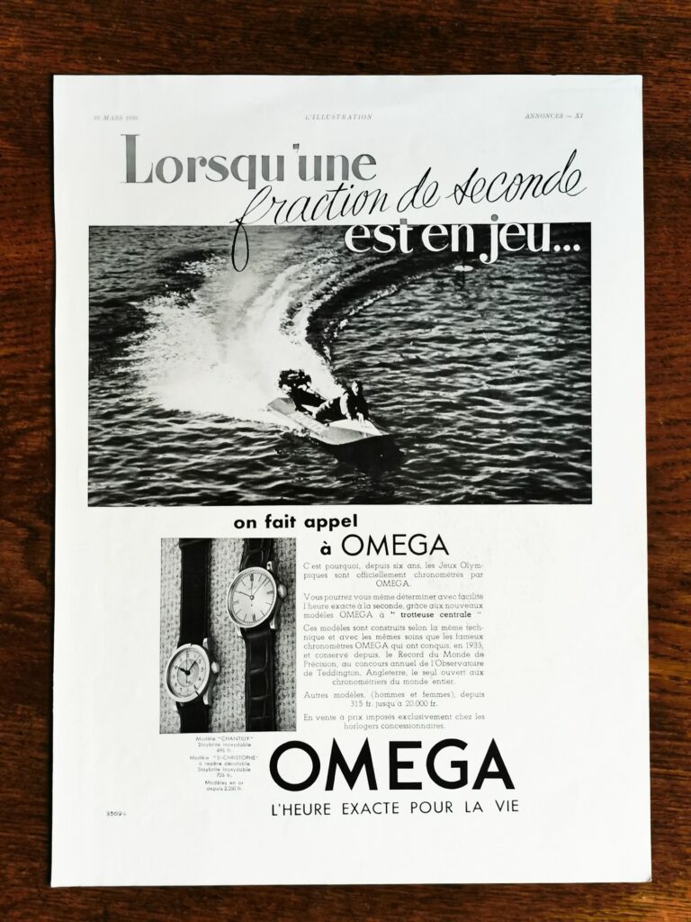 OMEGA Vintage Watch Ad - 1946