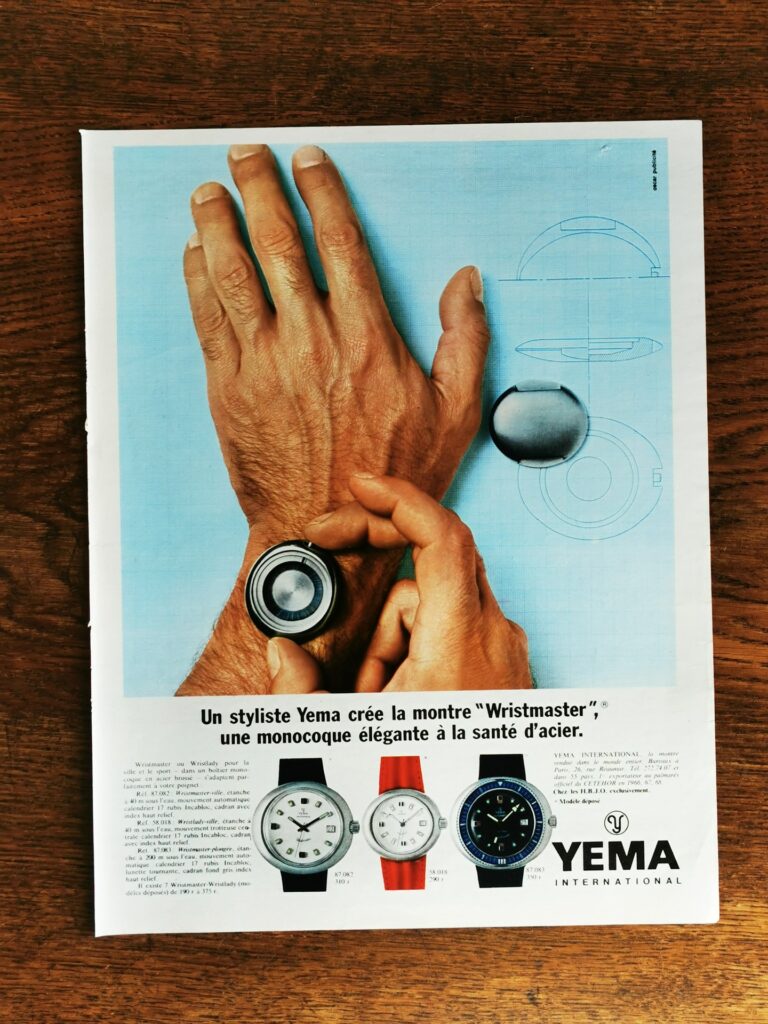 YEMA Vintage Watch Ad - 1972
