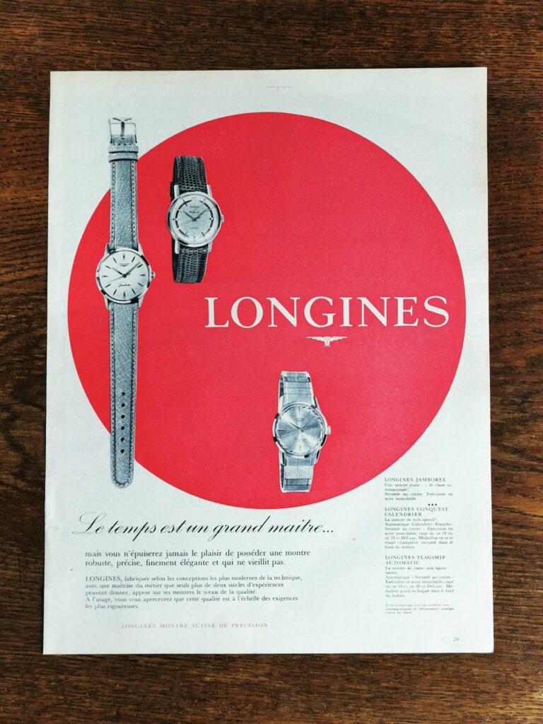LONGINES Vintage Watch Ad -1952